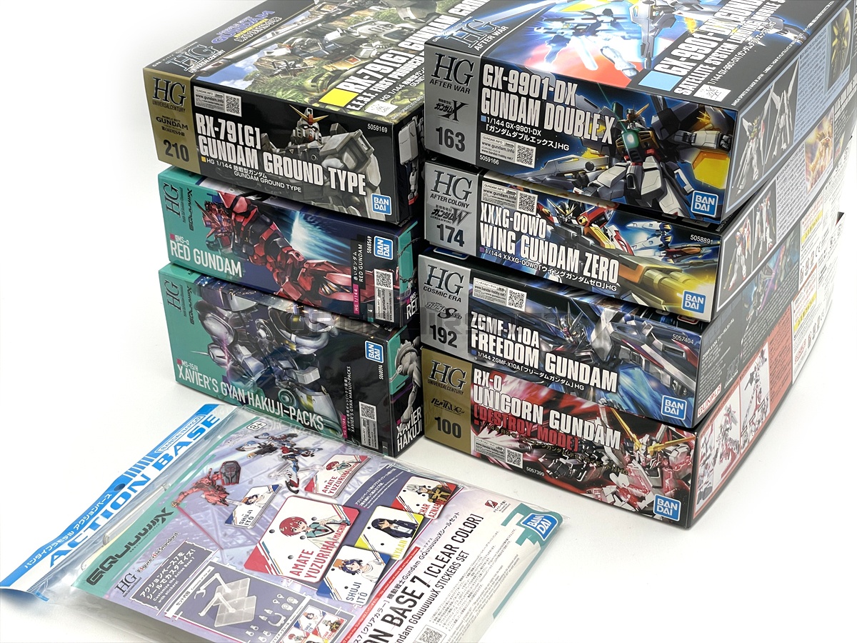 ガンプラ６箱プラス1 まとめ売り BANDAI (バンダイ) ガンプラ ※箱破損あり 1/100 MG MSZ-010S 強化型